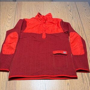 Helly Hansen Burgundy and Red Textured Sweater